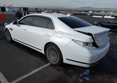 2020 Genesis G90 5.0 Ultimate Awd z USA, uszkodzony, nr VIN KMTF54PH2LU080821